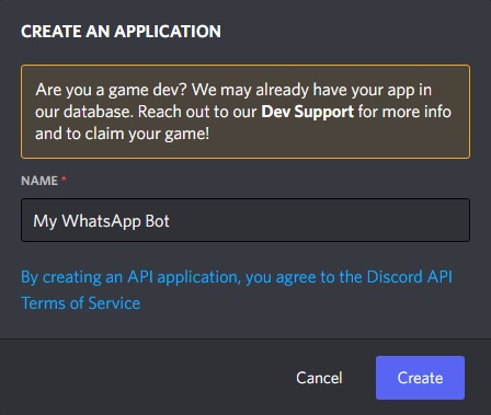 Historical 2022 Discord application name dialog